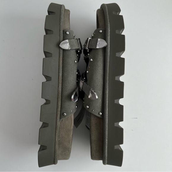 Zara Khaki Buckle Sandals - Picture 6 of 16